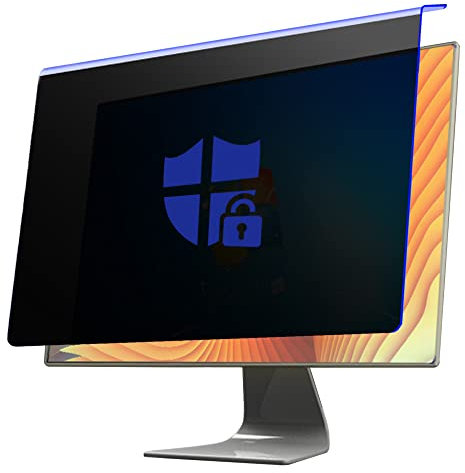 vnrutkou Removable 19-24 Inch Computer Privacy Screen Shield, Widescreen Laptop Monitor, Blackout Anti Spy Desktop Security Private Screen Protector Film (23in/524x306mm)