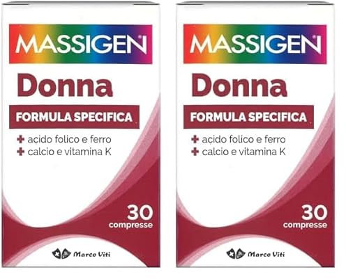 Massigen Dailyvit+ Donna - Mutltiminerale e Multivitaminco per le Donne - 30 compresse - 36 gr (Confezione da 2)