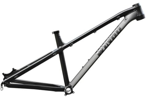 HIMALO AM Hardtail Cadre De VTT 26er 27.5er Dirt Jump Cadre De Vélo De Montagne 16'' Frein À Disque Cadre en Alliage D'aluminium QR 135mm avec Jeu De Direction Et Collier De Tige De Selle(Black)