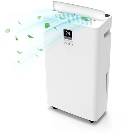 SmartAir Dehumidifier - 20 Litre Capacity - 5.5L Tank - For Home & Office - Prevents Damp, Mould & Condensation - Helps with Drying Laundry - Humidity Sensor