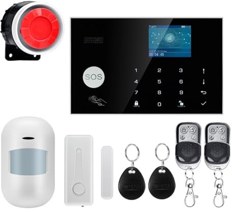 Sistema Allarme Casa, Smart Allarme Cavo wireless GSM di allarme antifurto domestico Telecamera IP Sensore di movimento PIR Sensore porta Kit di allarme di sicurezza Controllo APP ,per la sicurezza do