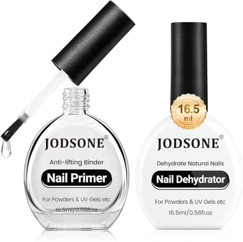 JODSONE 2 unidades de 16,5 ml de deshidratador de uñas y uñas para geles U V Superior Bonding Professional Salons Set DIY Art Design regalo duradero