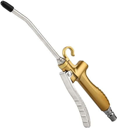 Druckluftpistole mit 13cm Lange Düse, Druckluft Ausblaspistole Schnellverbinder Luftblaspistole Druckluft Zubehör