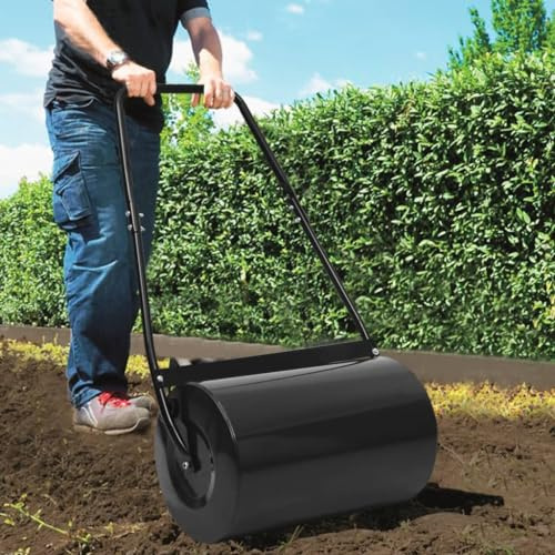 Césped y jardín - Herramientas de jardinería - Rodillos de césped - Rodillo de césped negro 63 cm 50 L