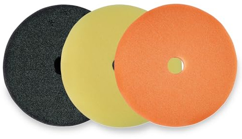 Einhell Original 3-tlg. Polierpad-Set Ø 125 mm | für Akku-Exzenterpolierer CP-EP 18/125 Li BL | 3x Ø 125 mm Polierpads | Kletthaftung