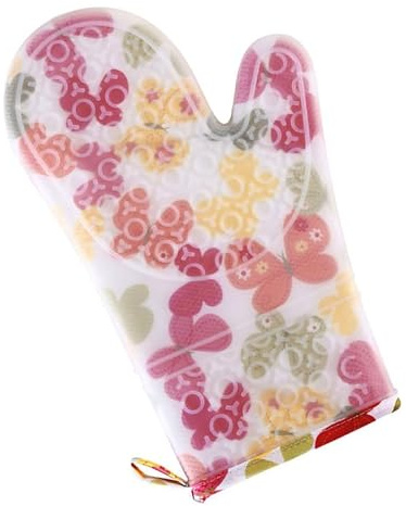 Amosfun Silicone Oven Gloves Heat Resistant Kitchen for Cooking Baking and Microwave Use Insulated Safety Glove for Removing Hot Dishes Pots and Trays