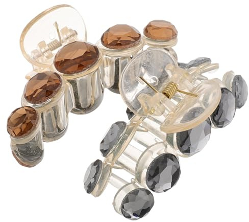 PENIKOKO 2pezzi Forcine per Capelli in Metallo Strass Eleganti Fermagli per Capelli Spessi Adatti Donne e Ragazze per Qualsiasi Occasione