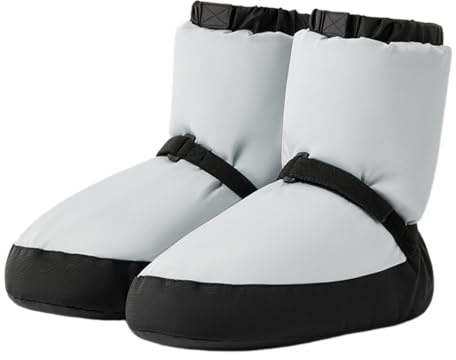 Hixingo Botas Calentamiento Ballet, 34-45 Zapatillas de Ballet Mujer Invierno Cálidas Botas de Calentamiento Ballet Gomas de Sujeción para Práctica de Baile (EV23 Gris,Grande)