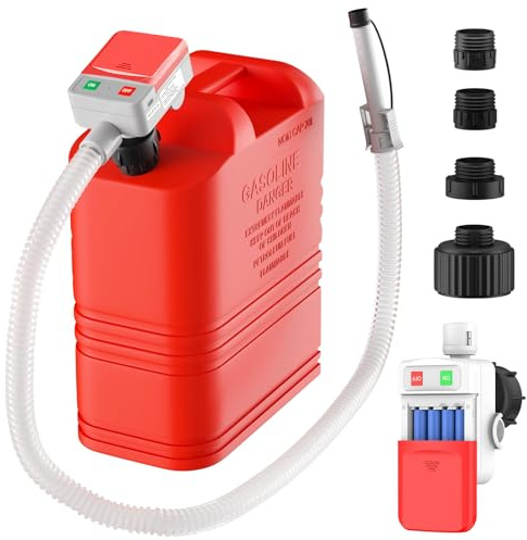 PORFOYO Elektrisk Bränslepump med Automatisk Stopp: 4 Storlekar Adapter, Diesel, Lätta Oljor, Fotogen, Vatten