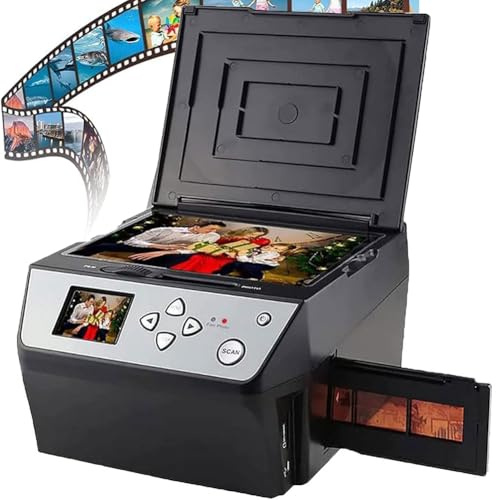 Digital Slide Negative Scanner - Convert 135 Film, 35mm Slides, 110 Film, Photos, Documents, and Business Cards to Digital JPG Files