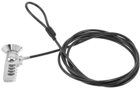 DOITOOL Verrou de Sécurité pour Ordinateur Portable à Combinaison 6ft | Acier, Câble Flexible Léger, Code Réinitialisable à 4 Chiffres, Lot de 1 Set de Set
