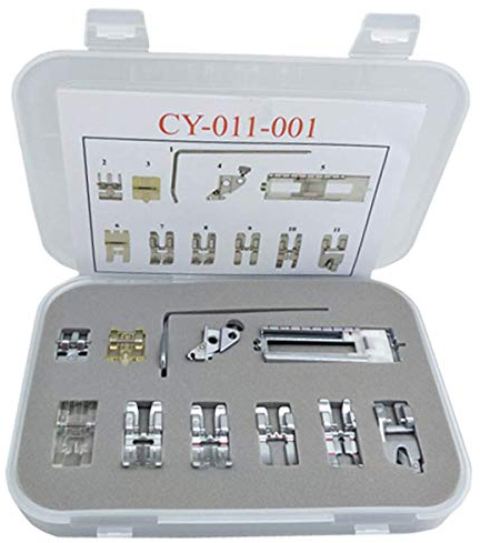 CKPSMS Marca - # CY-011-001 1set 11 pcs prensatela de fijación a presión de pie Compatible con/Reemplazo para Pfaff Marca 1147,1150,1151,1171,1469,1018, 1019 con IDT