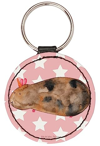 Mr. & Mrs. Panda Schlüsselanhänger Einhorn Meerschweinchen - Geschenk, Einhörner, Meerschwein, Unicorn, Taschenanhänger, Schlüsselaccessoire, schlüsselbund anhänger, mini, Meericorn