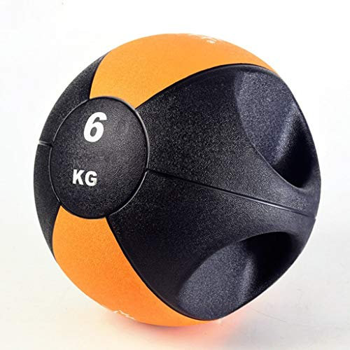 HUA Medizinbälle Doppelgriff Medizinball, Gummi Bouncy Ball, Gravity Ball, Hauptgymnastik Kernkrafttraining Balance Ball, 5 Kg, 6 Kg, 7 Kg, 9 Kg (Size : 6kg)