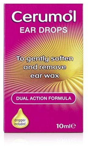 Cerumol Ohrentropfen mit doppelter Wirkung, 10 ml, sanfte Formulierung, lindert Symptome von Ohrenschmalz, macht Ohrenschmalz weich, inklusive Pipette