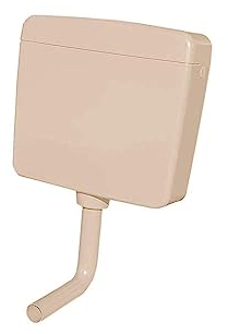 Belvit Cassetta di risciacquo per WC, 3 – 9 l, in Bahama, colore beige, silenziosa e a risparmio energetico, con funzione start-stop, collegamento a 3 posizioni, set completo