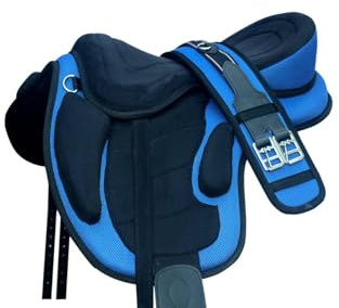Aces Equine - Sella per cavallo freemax, colore blu, dimensioni: 40,6 cm e 43,2 cm, disponibile in vari colori (blu, 40,6 cm pollici)