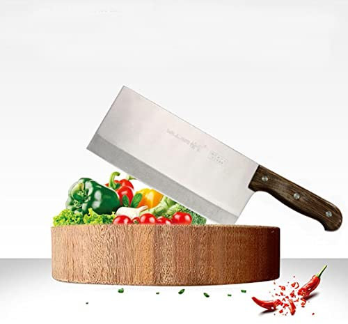 1 pièces Couteaux en Acier Inoxydable Manche en Bois machette Cuisine Chef Couteau Pas Tranchant Couteau à trancher couperet à Viande