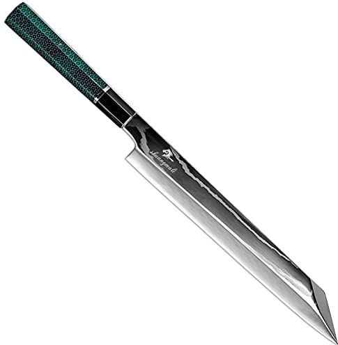 Couteau de sushi de congé de 10 pouces Damas Couteaux de cuisine japonaise Multi fonction Cook Sushi Tranchement Saumon Sashimi Couteau Couteau de Chef