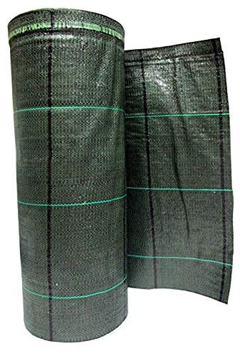 Lona para control de malezas profesional, antialgas/hierbas, permeable, resistente y duradera (103 g/m²), estabilización UV, varios tamaños (verde, negro, blanco) – Lona antimaleza (105 cm x 10 m