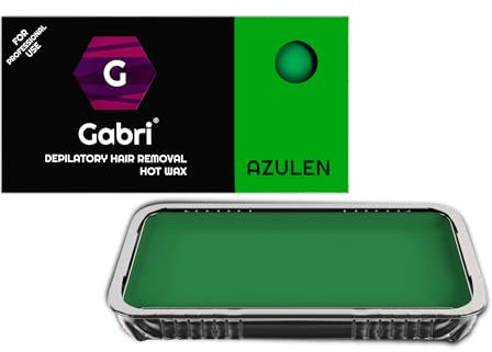 Gabri Professional Hair Removal Hot Wax Azulen Block 500g, Full Body, Face, Nose, Sensitive Hot Film Brazilian Depilatory, Ideal for Salon Barber Spa Hairdresser