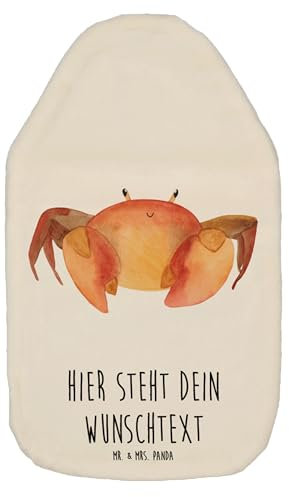 Mr. & Mrs. Panda Personalisierte Wärmflasche Sternzeichen Krebs - Weiß