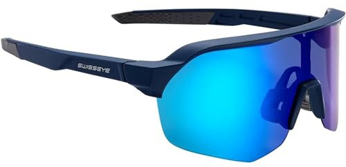 SWISSEYE Leisure Sportbrille (100% UVA-, UVB- und UVC-Schutz, gummierter Nasenbereich und Bügelenden, splitterfreies Material TR90, inkl. Etui & Mikrofaserbeutel)
