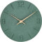 Orologio da parete grande, silenzioso, senza ticchettio, moderno in legno, verde, senza cornice, digitale, per bambini, esterni, giardino, camera da letto, soggiorno, bagno, cucina, ufficio, doccia