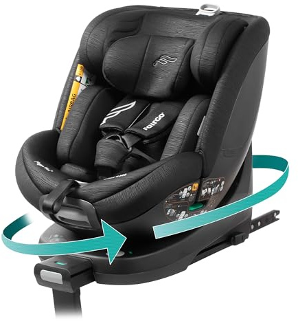 BABYAUTO - Silla de coche i-Size FAIRGO - MAGNA PLUS - Desde el nacimiento hasta los 125 cm – Edad: 0 a 7 años – 5 posiciones de Reclinado – A contramarcha hasta 105 cm – Isofix – Color: Black Sand