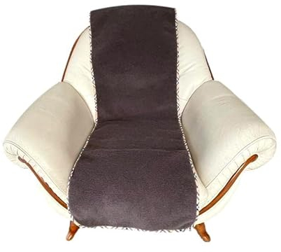 Sesselschoner Sitzauflage Kaschmir Wolle + Alcantaraleder Größe 50x200cm, wendbar