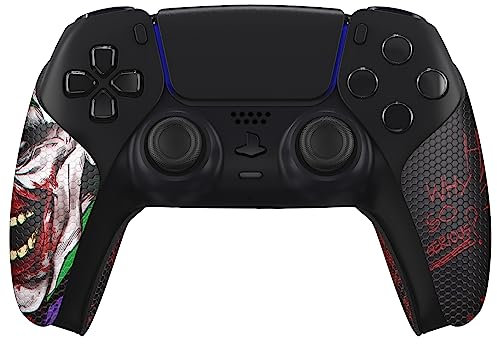 eXtremeRate PlayVital Protection pour ps5 Manette Grip Sticker,Autocollant Poignée pour ps5 Accessoires Controller,Skin Antidérapants-Clown Hahaha