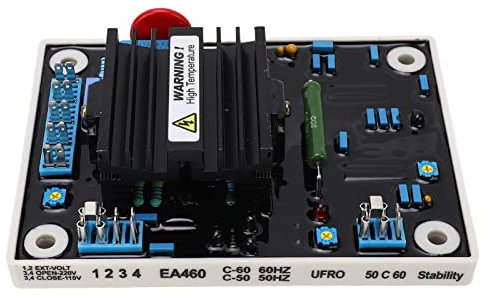 Psytfei Regulador De Voltaje Automático Generador Sin Escobillas Generador Alternador Grupo Electrógeno Regulación De Voltaje AVR Excitación del Alternador 95‑132VAC 190‑264VAC EA460