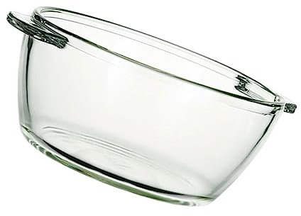 LIFKOME Large Soup Bowl Glass Bowl for Food for Salad for Home Use Creative Design for Serving