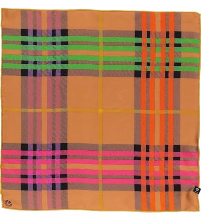 FRAAS Halstuch Damen aus 100% reiner Seide - Nickituch Damen mit Plaid-Muster - 51 x 51 cm Größe - Schickes Seidentuch Bandana