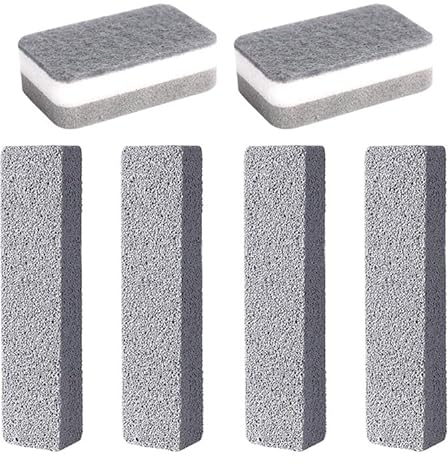 BSITSSS 4 Stück Bimsstein, Bimsstein Toilettenreiniger, Bimsstein für Wc, Cleaning Block WC, Bimsstein Reinigungsstein, Blöcke Bimsstein Bürsten Putzstein für Toilette Dusche Bad Pool