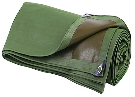 Abdeckplane, wasserdicht, strapazierfähig, 1 x 1,5 m, 1,2 x 1,5 m, 1,8 x 2,4 m, 2 x 3 m, 3 x 4 m, 3 x 6 m, 4 x 6 m, wetterfeste Plane mit Ösen, Abdeckplane aus Segeltuch (Größe: 4
