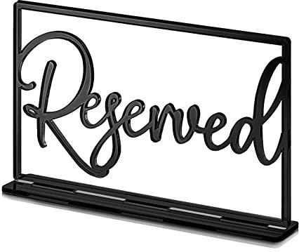 VIP Reserved Schild Tischkarten Acryl für Tisch im Restaurant Hochzeit Empfang Kirche Board Meeting Urlaub Wiederverwendbare Acryl reservierte Tischschilder für Hochzeitsfeiern Restaurants Feiern