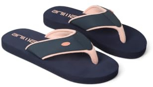 Animal Marti Womens Flip-Flops - Lightweight Slip-on Sandals with Comfortable EVA Sole - Spring Summer Casual, Beach, Pool, Swimming & Walking Navy 6
