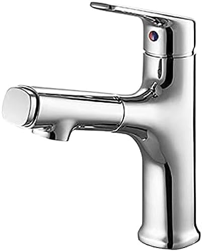 Rubinetteria da Bagno con doccetta Estraibile Rubinetti da Cucina Miscelatore 2 getti Miscelatore monocomando Lavabo Bagno Miscelatore lavabo Cromo, Cromo