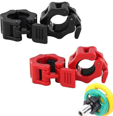 Eruceky 4 Stück Hantelstangen Verschluss 25mm, Hantelverschlüsse, Hantelstange Klammer, Geeignet für Heimtraining, Training im Fitnessstudio und Outdoor-Sportarten