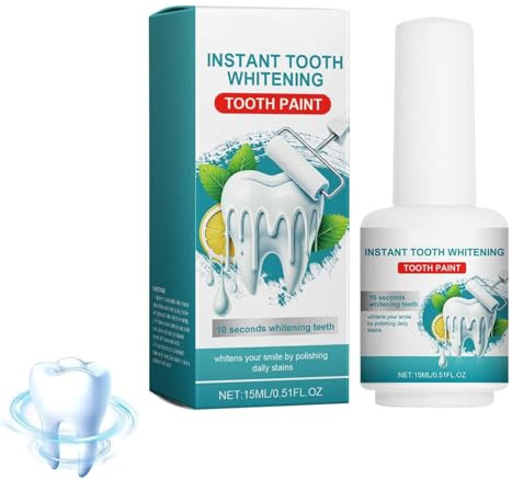 Zahnlack Weiß, 15ml Zahnlack Teeth Whitening Paint, Zahn-White-Lack-Kit, sofortige Zahnweiß-Gel-Beschichtung, Zahnbleaching, Einfach Und Schnell Glänzende Zähne, Selbstbewusste Soziale (1)