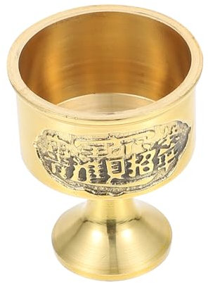 Amosfun 1 Pz Coppa Del Vino Di Coppa Di Rame Calice Coppa Dell'Altare Coppa Dell'Acqua Di Buon Auspicio Forniture Per Il Tempio Ciotola Per Sacrificio Buddista Coppa Per Acqua