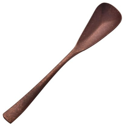 Purecopper Vintage-Teelöffel, handgeschmiedeter antiker Kupferlöffel, geeignet zum Rühren von Kaffee und Desserts, Kuchen, Eis, 10 cm (1)
