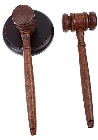 Toyvian Eswinghammer Tapping Hammer Wooden Judge Gavel Auction Hammer Wooden Base Gentle for Events