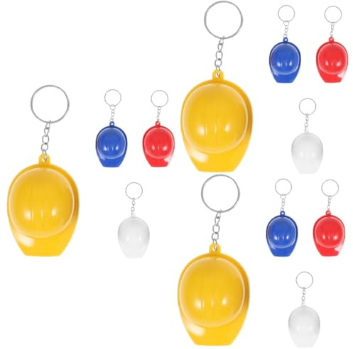 TINEASUR Lot de 12 Porte-Clés pour Casque De Chantier, Porte-Clés Mignons pour Filles, Porte-Clés Mignons, Accessoires pour À, Porte-Clés avec Décapsuleur, Porte-Clés pour Casque