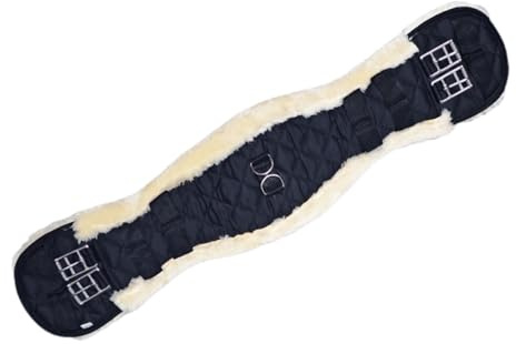SZLIFE Cinghia Anatomica da Dressage, sottopancia Sagomata per Cavalli, Facile da installare, Cinghia Sagomata, sottopancia a per Selle Inglesi, 55 Cm