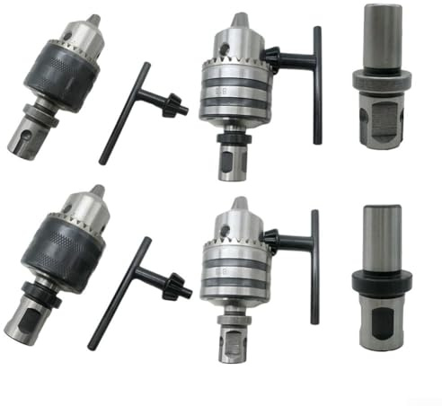 Magnetischer Bohrfutter-Anschluss, 19 mm, rechtwinkliger Schaft, Stangenadapter, kompatibel mit Weldon und B16 Kegelgewinde, einschließlich 1, 5, 13 mm und 3 16 mm Bohrfuttergrößen (2)