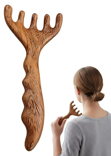 Massagekamm aus Holz | Große Zähne für die Haarpflege, Kopf- und Kopfhautmassagegerät, für den täglichen Gebrauch zu Hause Büro Reisen für Männer und Frauen