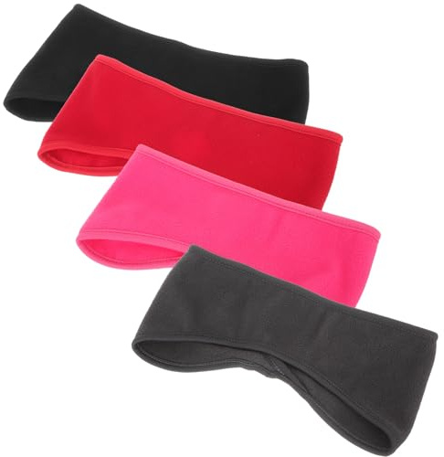 MAGICLULU 4 Pezzi Fascia Antivento Invernale per Chioma in Pile Fascia Protettiva Traspirante per Orecchie Fori per Coda di Cavallo Sportiva per Corsa e Outdoor Uomo Donna