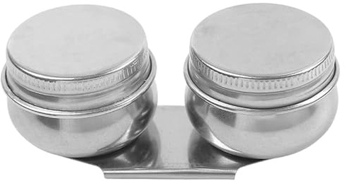 KALLORY Doppia con e Inossidabile Tazza in per Tavolozza Acciaio Bocca Larga Coperchio, Contenitore Leggero Pulizia per Olio e Trementina per Pittura Pennelli